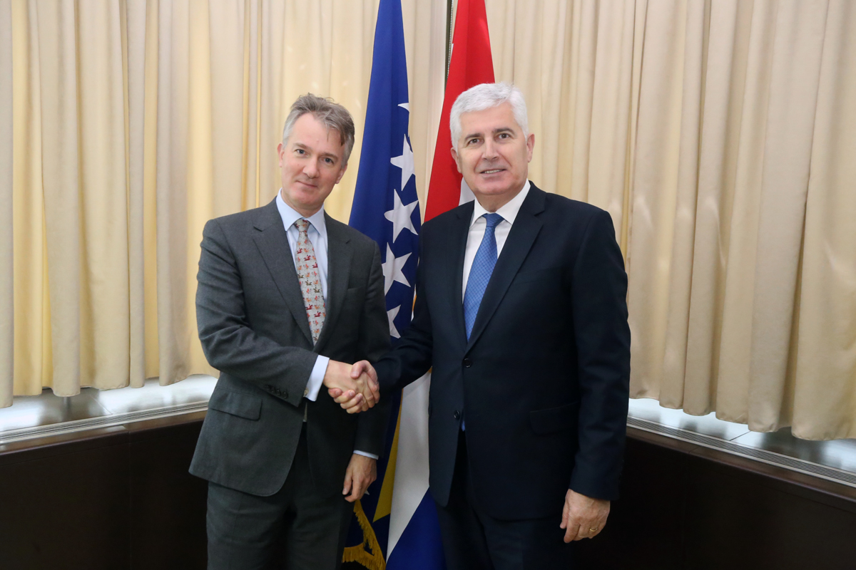 Deputy Speaker of the House of Peoples of the PA BiH, Dragan Čović Ph.D., met with the Ambassador of the United Kingdom of Great Britain and Northern Ireland to BiH